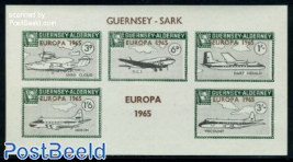 Commodore parcel stamps, Europa, planes s/s