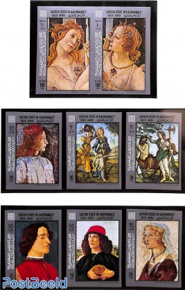 KSiH, Botticelli paintings 8v imperforated