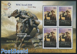 ANZAC, Israel stamp show overprint s/s