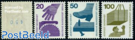 Coil stamps with BLUE numbers on back-side 4v