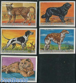 Cats & Dogs 5v, Imperforated