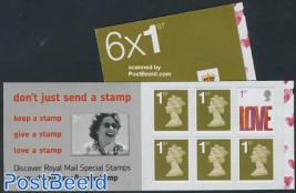 Booklet with new 1st stamps s-a