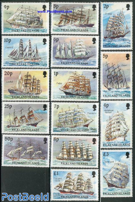 Ships 15v (no year on stamps)