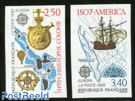 Europa, discovery of America 2v imperforated