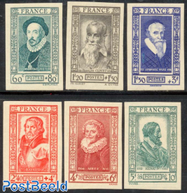 Famous persons 6v, imperforated