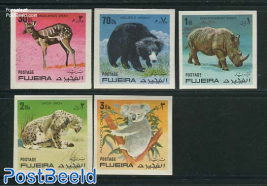 Animals 5v, imperforated