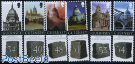 St. Pauls Cathedral 6v (with granite on stamps)