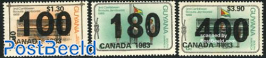 World jamboree Canada 3v, overprints