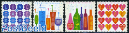 Greeting stamps, heartwarming 4v
