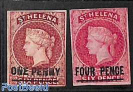 Overprints (on non issued stamps) 2v