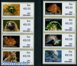 Automat labels, animals 8v