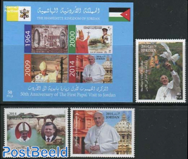 Popes visit to Jordan 3v+s/s