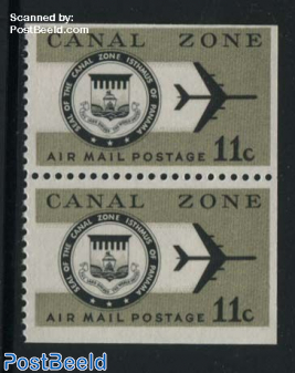 Airmail 1v bottom booklet pair