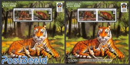 Preserve Tiger population 2 s/s (perforated & imperforated)