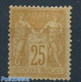 25c yellowbrown on yellow, Stamp out of set