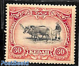 Kedah, 30c, Stamp out of set