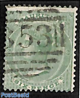 6p, Bluegreen, Stamp out of set
