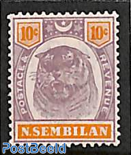 Negeri Sembilan, 10c, Stamp out of set