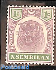 Negeri Sembilan, 1c, Stamp out of set 