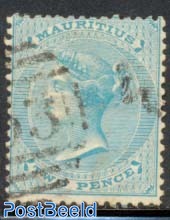 2p, Bright blue, Stamp out of set