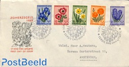 Flowers FDC, Closed flap, typed address