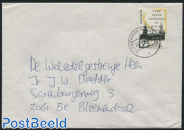 Letter from Court of Justice with 75c stamp