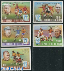 World Cup football winners 5v, Imperforated