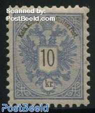 10Kr, Perf. 10, Stamp out of set