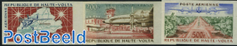 Airmail definitives 3v imperforated