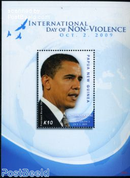 Int. Day of Non-Violence s/s, Obama