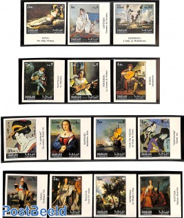 Famous paintings 14v imperforated