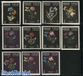 Flowers & Butterflies 11v imperforated