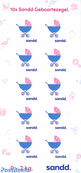 Sandd, Birth stamp m/s s-a