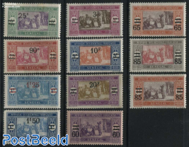 Definitives, overprints 11v