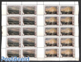 Ajwasowskij sheet with 10x40K and 10x50K stamp