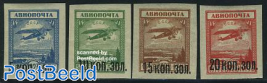 Airmail overprints 4v