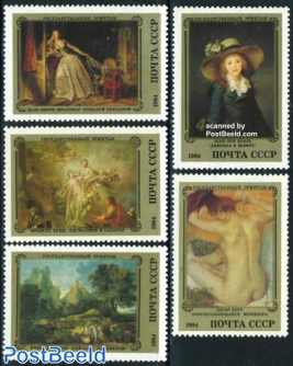 French paintings 5v