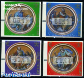 Automat stamps 4v, Fluorescend