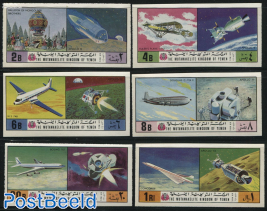 Aviation & space exploration 6v, imperforated