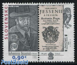 Jan Jesenius 1v+tab, Joint Issue Czech Republic, Poland, Hungary