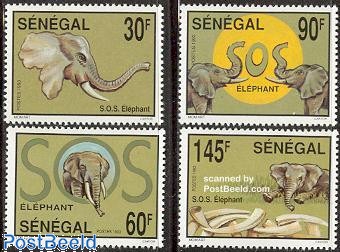 Timbres à thème, sur eléphants