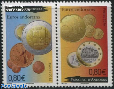 Andorrean Euro Coins 2v [:]