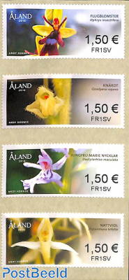 Automat stamps 4v, Orchids s-a