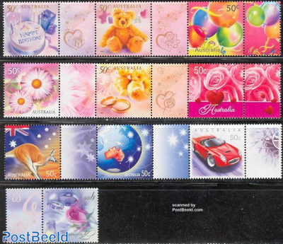 Greeting stamps 10v+tabs (1v+3x[::])