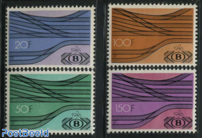 Railway stamps 4v SNCB/NMBS