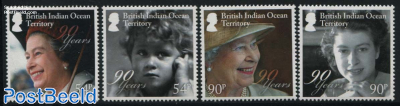 Queen Elizabeth 90th Birthday 4v
