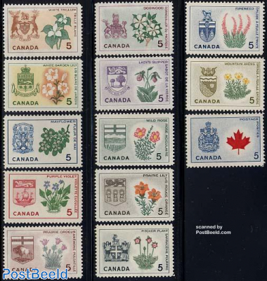 Provincial arms & flowers 13v