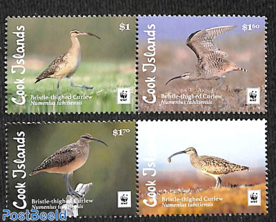 WWF, birds 4v (stamps without borders)