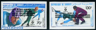 Winter Olympics winners 2v imperforated