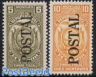 Postal overprints 2v